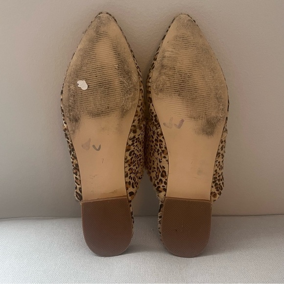 Matisse Berlin Leopard Print Mules Calf Hair Pointed Toe Size 7 - Picture 8 of 8